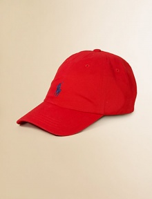 A preppy baseball cap in signature cotton twill is finished with iconic pony embroidery.Six-panel constructionEmbroidered ventilating grommetsChannel-stitched brimAdjustable, side buckle strapCottonImported A preppy baseball cap in signature cotton twill is finished with iconic pony embroidery.Six-panel constructionEmbroidered ventilating grommetsChannel-stitched brimAdjustable, side buckle strapCottonImported