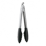 These long-wearing silicone Rösle tongs are an integral component in Rösle's open kitchen concept. Ideal for small kitchens, attachments hang via hooks on a wall rail with space-saving convenience.