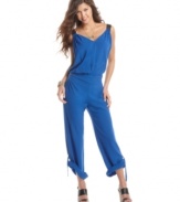 Roll tab cuffs makes this jumpsuit from Reign a novel pick in fashion's one-piece craze! Pair it with platform heels for a look that's trend-forward!