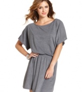 A slouchy, blouson design adds chic style to the casual day dress from Jessica Simpson!