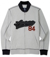 Styled to the letter. This varsity track jacket from American Rag gives you a throwback look.