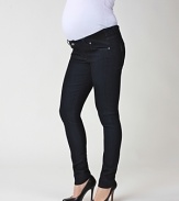Stay on-trend during your pregnancy in these Paige Denim Maternity skinny jeans. Elasticized side panels offer stretch and comfort in equal measure.