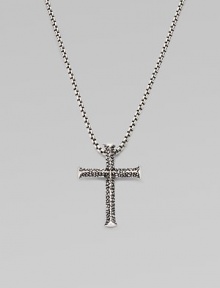 A handsome, utterly modern cross in pure sterling silver. Sterling silver Pendant, about 1½ long Necklace, about 20 long Imported A handsome, utterly modern cross in pure sterling silver. Sterling silver Pendant, about 1½ long Necklace, about 20 long Imported