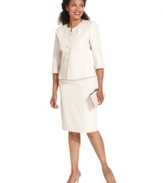 Le Suit's combination mixes vintage inspiration with timeless appeal. Try it with a sleek clutch purse to finish the look.