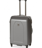 Sleek style and smart details put this durable suitcase on the top of your packing list. The protective hardside construction rolls effortlessly around on 360º spinner mobility and keeps your fragile essentials safe with extra-wide hold-down straps. The included Add-A-Bag strap lets you carry even more with no added hassle. Lifetime warranty.