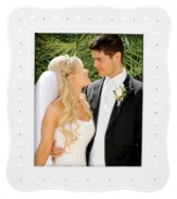 Celebrate special moments with the elegant Lenox Bliss picture frame, featuring wedding-white porcelain laced with frilly raised detail and sparkling accents. Qualifies for Rebate