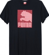 Spring into comfort and classic casual style with this graphic t-shirt from Puma.