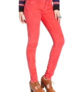 An update to the colored-denim trend, these hot-hued Free People skinny corduroys are perfect for a chic cold-weather look!