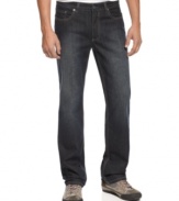 Tone it down. These dark wash jeans from Kenneth Cole Reaction are a modern style necessity.