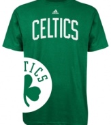 GO TEAM! Show off your fave basketball's team and colors in this Boston Celtics tee by adidas.