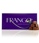 Experience an explosion of flavor with every bite. Each one-pound box contains 45-pieces of Frango's famous milk chocolate combined with creamy caramel, creating an unforgettable blend of sweet and savory.