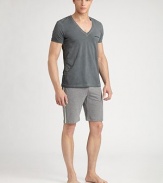Simple v-neck tee is an easy pairing with shorts or a casual bottom, set in lightweight, breathable cotton.V-neckChest logo detail94% cotton/6% elastaneMachine washImported