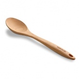 This Calphalon wood spoon is crafted from solid beech wood and features a grip-anywhere handle for added comfort and control.
