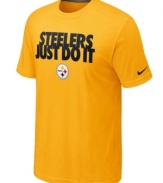 No frills. Let everyone know your Pittsburgh Steelers are ready to take care of football business with this graphic t-shirt from Nike.