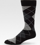 Exceptionally soft and well-appointed addition to any wardrobe in an argyle-patterned, pima cotton blend.Mid-calf height80% cotton/20% nylonMachine washMade in Italy