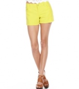 Invigorate your day with a shock of neon-licious color! These five-pocket style cutoffs from Jessica Simpson are a highlight to a closet of balmy-weather gear!