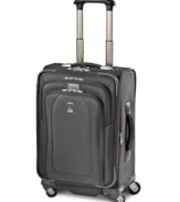 Here's a tip for the trip-pack smart with this easy-glide expandable spinner, which tackles twists and turns of busy terminals with incredible ease. A versatile drop-in suiter system and extra-wide hold-down straps guarantee a fashionable arrival free from wrinkles & creases-getting there just got easy! Lifetime warranty.