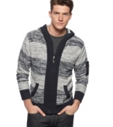 Trade in your ordinary hoodie for the rockin' distressed styling of this hooded sweater from X-Ray.