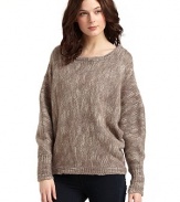 THE LOOKChunky, heathered knitRounded neckline with ribbingDropped shouldersDeep ribbed cuffsRibbed hemSlightly oversized silhouetteTHE FITAbout 26 from shoulder to hemTHE MATERIAL43% wool/37% acrylic/20% alpacaCARE & ORIGINDry cleanImportedModel shown is 5'9½ (176cm) wearing US size Small. 