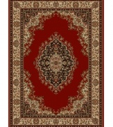 Characterized by an open, vibrant red that's surrounded by exquisite floral detailing, this area rug set from Kenneth Mink presents this rich, classic look to every room in the house. Woven of plush olefin for lasting softness and durability. Includes three rugs.