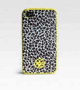 A chic animal printed style accented with neon trim wraps around your iPhone® for a stylish cover.Plastic2¼W X 4½H X ½DImportedPlease note: iPhone® not included.