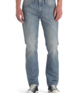 Slim down your denim look this season with these skinny jeans from Levi's in a light wash for summer.