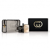 Experience the thrill of the forbidden with Gucci Guilty. A daring, oriental floral with top notes of mandarin and pink pepper leading into middles notes of peach, lilac and geranium then unveils base ambery notes and patchouli. Bold, rich and feminine, Gucci Guilty makes a statement about who you are. Awaken your senses with a daring edge of sexiness and sensuality that is Gucci Guilty.