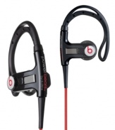 No matter how hard you play, the power of sound will push you to the top of your game. In the gym or on the court, these PowerBeats headphones from Monster Beats by Dr. Dre deliver unsurpassed sound and clarity in a super sleek stay-put design. Model MHBTSIELJBKCT.