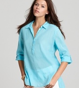 Cut in a tailored yet airy silhouette, this C&C California tunic is imbued with vibrant color.