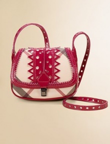This petite-sized design features an iconic check print and pretty, shiny trim.Perforated crossbody strapTop flap with buckle closure6½W X 5½H X 1½DPVCImported This petite-sized design features an iconic check print and pretty, shiny trim.Perforated crossbody strapTop flap with buckle closure6½W X 5½H X 1½DPVCImported