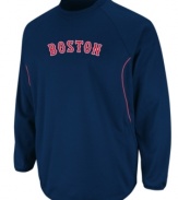 Team player. Do your part to support the Boston Red Sox in this comfy MLB fleece featuring Therma Base technology from Majestic.