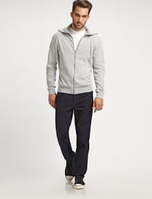 Sophisticated update to a casual wardrobe essential, with funnel neck detail crafted in fine cotton.Zip-frontDrawstring collarRibbed cuffs and hemCottonHandwashImported