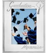 Remember how happy you looked in your cap and gown with this Best Wishes Graduation picture frame, crafted of polished silver plate from Lenox.  Qualifies for Rebate