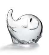 The new elephant in the room, this beautiful crystal figurine from Baccarat lends big personality to a shelf, desk or dresser.