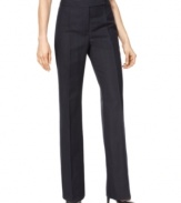 A clean front and a flattering fit make these pants a staple for the office. Mix and match with other pieces from Tahari by ASL's full collection of suit separates.
