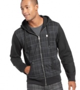 What doesn't plaid add to this hoodie from Marc Ecko? A simple pattern makes this simply cool.