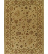 Evoking the strong look of ancient Tabriz rug designs, the Premier area rug from Dalyn is woven with intricate floral medallions in soft ivory. Made in Egypt of durable polypropylene and shimmering polyester fibers, it provides any room with captivating texture and added dimension.