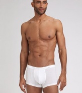 An easy fit and feel in 54-gauge mercerized cotton with a double-layer comfort pouch. A seamless seat creates a smoother silhouette under clothing. Cotton/Lycra; machine wash Imported
