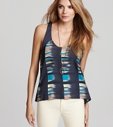 Vibrant stripes imbue this Hurley tank with cool style.