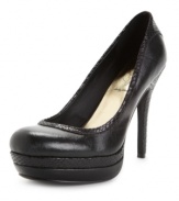 The Baby Phat Chance Platform Pumps are a surefire hit with their trendy platform silhouette and snake-print accents.