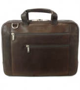 Pack it & go. Experience the freedom of a stylish and spacious business case that goes everywhere and keeps everything under tabs. Packed with a versatile and durable laptop sleeve, this case protects your most valuable companion and stands out in classic full-grain cowhide leather.