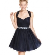 Sparkles, rhinestones, sequins -- Hailey Logan's a-line dress has all the shiny details you need to look like a bonafied princess!