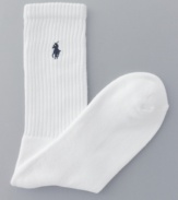 The classic crew sock from Polo Ralph Lauren, now in a convenient six pack.