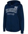 Give it up for the team you love. This Majestic Apparel Yankees hoodie is the ultimate show of support--fitted for a woman's body.