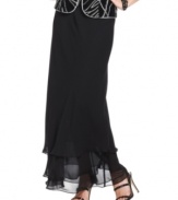 Elegance is easy with Alex Evenings' long, tiered chiffon skirt.