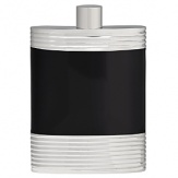 Putting a glamorous spin on cocktail hour, Vera Wang's Debonair flask is a sleek, art deco-inspired piece featuring ribbed stainless steel and slick black enamel.
