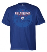 Pledge allegiance to your team when you suit up for their game or you own in this signature Philadelphia 76ers t-shirt from adidas.