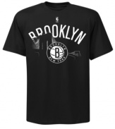 Let's welcome Brooklyn's newest citizens in this tee repping the Brooklyn Nets by Majestic.