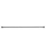 Hang shower curtains and bath towels with ease, no matter how big or small the space! The Forma Ultra Tension shower curtain rod securely fits between two walls without any mounting hardware or messy installation. Featuring brushed stainless steel.