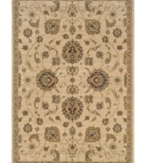 Taking inspiration from classic Persian art and culture, this spellbinding area rug features a wispy, curvilinear floral pattern in an ivory, brown and moss color spectrum. Crafted in Egypt of easy-care polypropylene that also ensures durability, the Ariana rug from Sphinx presents your home with understated elegance.